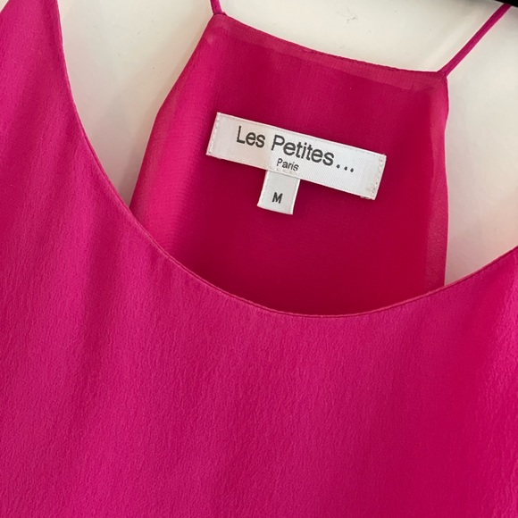 Les Petites Paris - Silk - Medium - Fushia - Pink Top with Ruffle - Picture 2 of 6